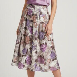 Vintage St. Michael at Marks & Spencer Y2K Midi Floral Skirt Size 14
